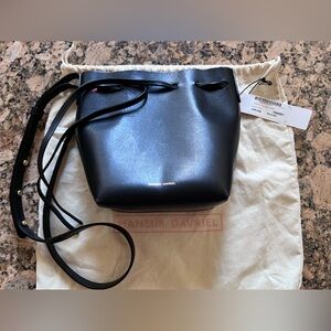 Mansur Gavriel Black Mini Mini Bucket Crossbody Bag